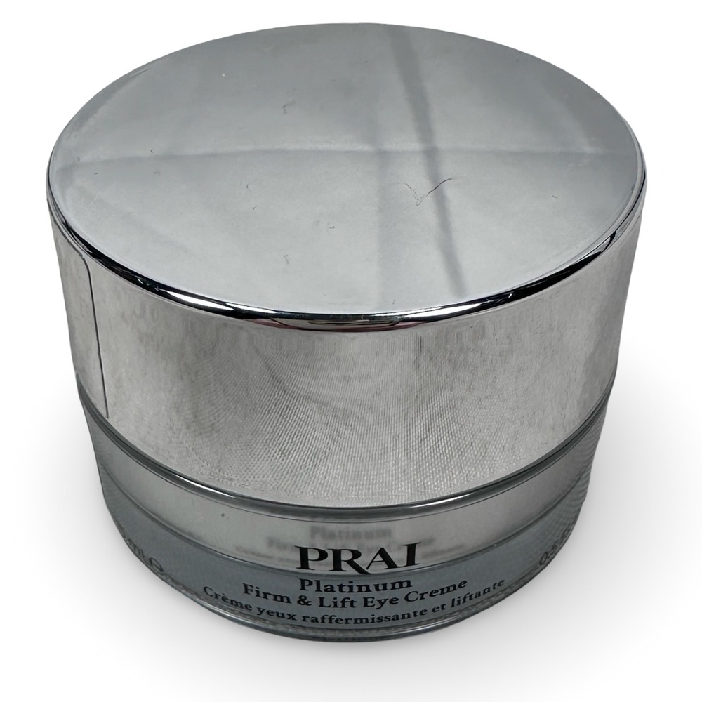 PRAI Platinum Firm & Lift Eye Creme 0.5 fl oz 15 ml Silver Jar Eye Treatment